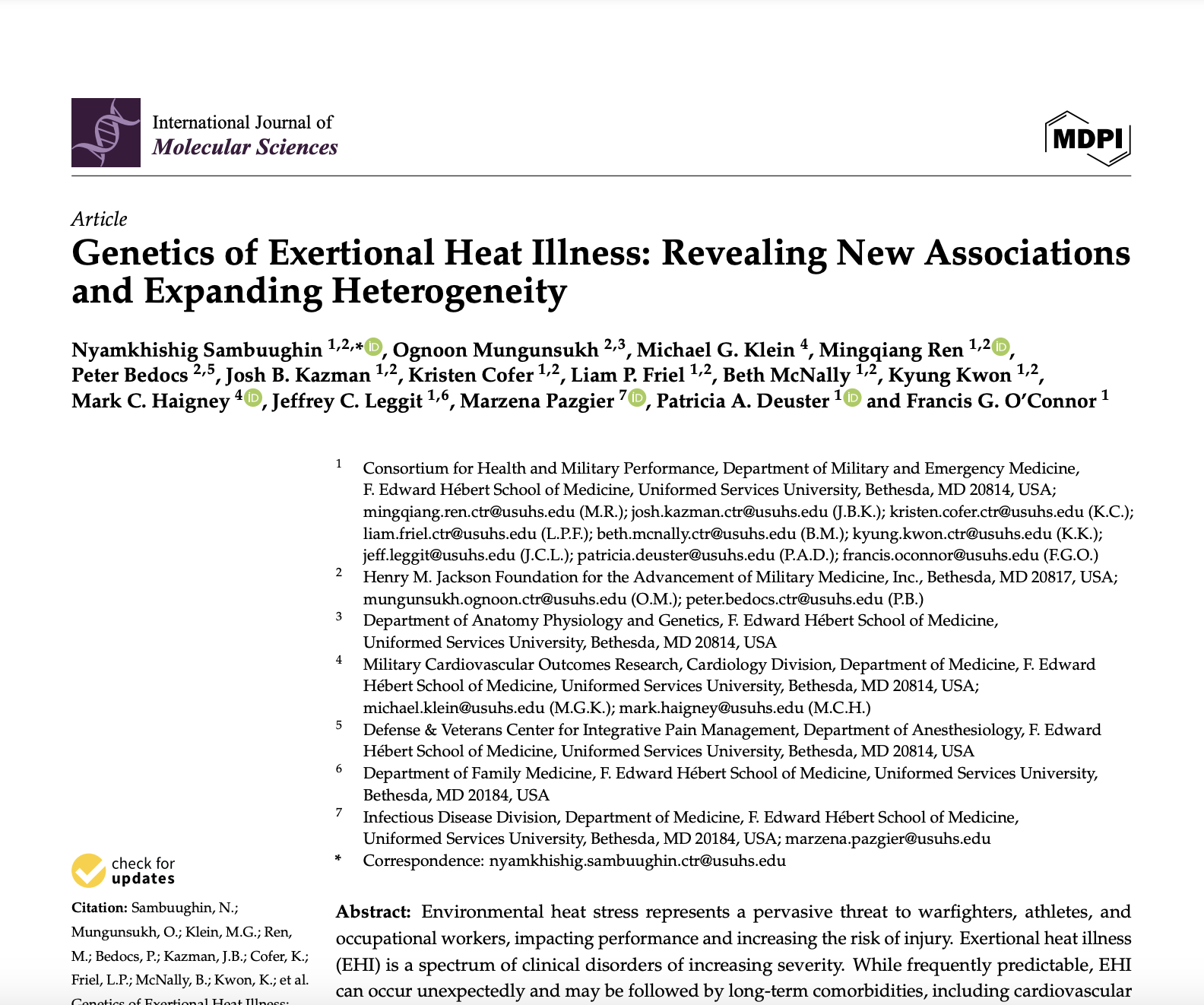 Genetics of Exertional Heat Illness: Revealing New Associations and Expanding Heterogeneity